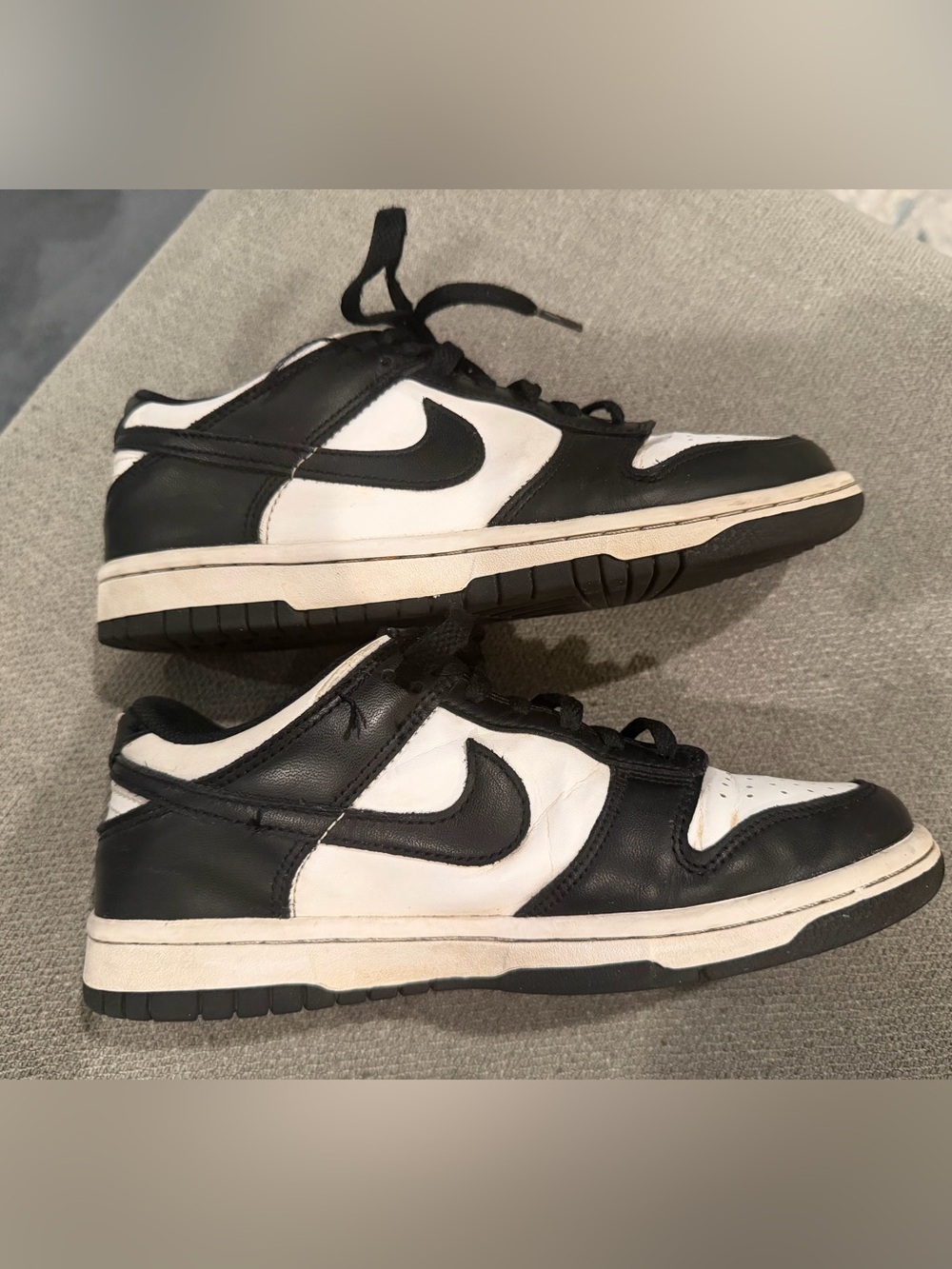 Nike dunk panda black/white size 5y